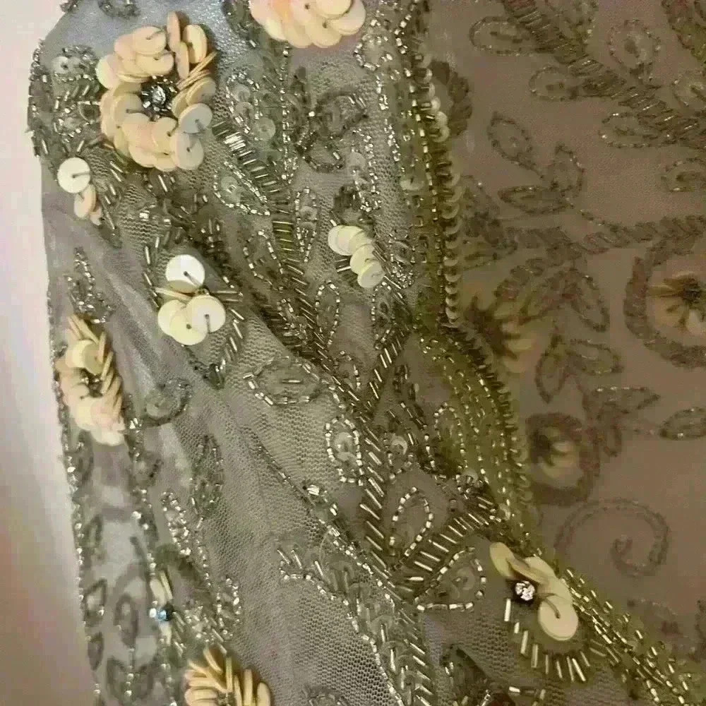 Moyna ~ intricate beaded formal sleeve jacket size M - Picture 8 of 16